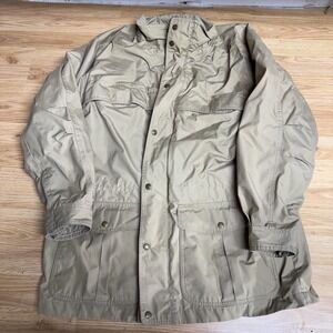 Vintage Eddie Bauer Wool Lined Mountain Parka Jacket Beige Men's Size Medium